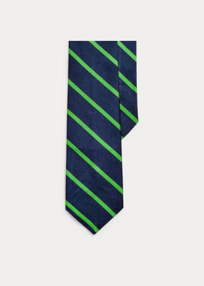 Men's Polo Ralph Lauren Striped Silk Repp Narrow Ties | 672194JSM